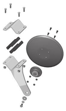 Disc Arm Components & Disc Options Front Row - Standard Disc Assembly Components 117580 - Bolt, Carriage - 5/8 x 2-1/4 GR8 (4) 572404 - Disc Arm Clamp Plate (1) 143549 - Rubber Insert (4) 572401 -