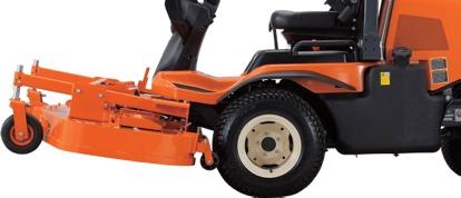 High lifting capacity A high lifting capacity gives the F-Series the versatility to handle an array of implements, including a grass catcher.