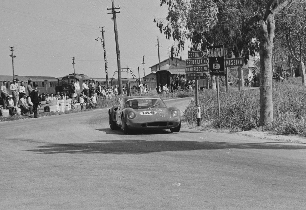 Lord Angus Clydesdale on his way to a class podium finish in the 1969 Targa Florio - photo Revs Institute Lord Angus Clydesdale raced CH-DBE-081 in 30 races during the 1969 and 1970 season.