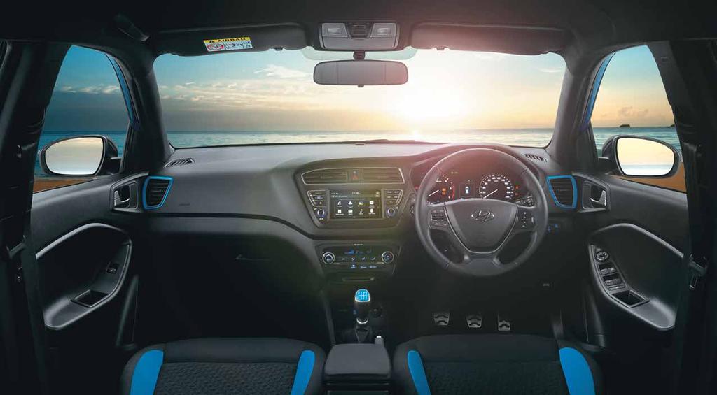 Active Interiors The spunky and stylish 2018 i20 ACTIVE is