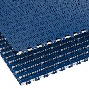 Assembled-to- Rexnord 1016 KleanTop Belt 1016 Photo shows 1016 KleanTop Belt molded in Blue High Temperature (BHT) material.