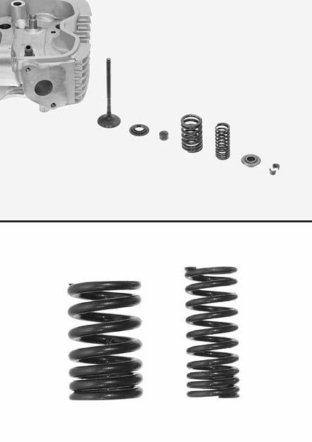 ASSEMBLY CYLINDER HEAD/VALVES RETAINER VALVE COTTERS STEM SEAL VALVE SPRINGS SPRING SEAT CLIP VALVE GUIDE INTAKE VALVE EXHAUST VALVE Clean the cylinder head assembly with solvent and blow through all
