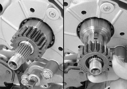 2 kgf m, 9 lbf ft) PRIMARY DRIVE GEAR Be careful not to damage the crankshaft. REMOVAL/INSTALLATION Remove the clutch (page 10-7). Remove the primary drive gear, spacer and woodruff key.
