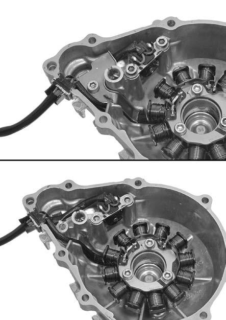ALTERNATOR/STARTER CLUTCH STATOR/IGNITION PULSE GENERATOR REMOVAL Remove the left crankcase cover (page 11-3).
