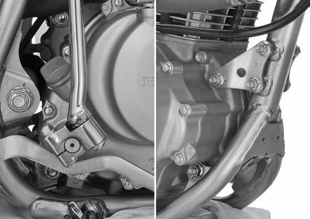 ENGINE REMOVAL/INSTALLATION During engine removal, hold the engine securely and be careful not to damage the frame and engine.