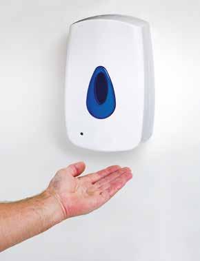 SOAP AND PAPER DISPENSERS 11 MODULAR TOUCH FREE SOAP DISPENSER Touch free soap dispensing encourages better hygiene to any environment and helps monitor the use by controlling the amount of soap.