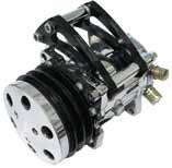 7176 (Peanut) style air conditioning compressor for R134 refrigerant. Compact design as used on many aftermarket bracket kits. Available with double V-belt or 6-rib serpentine pulley.