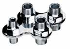 #10 1x #6 (5/8 rear push-on fittings for heater only ) AF88-2005 Polished 4 port Inline 3 x #10 1x #6 (5/8 rear push-on fittings for heater only) AF88-2005BLK Black 4 port Inline 3 x #10 1x #6 (5/8