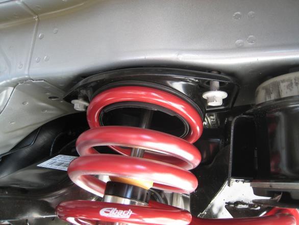 Install the Pro Street coilover into the vehicle and secure the lower shock mount to the control arm with the OE bolt