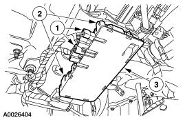 All vehicles 23. Disconnect the steering column position sensor electrical connector. 24. Separate the clockspring electrical connector assembly from the steering column. 1.