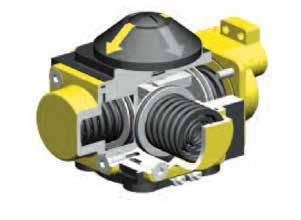 GENERAL FEATURES VahnTech Compact Pneumatic Actuator utilizes carbon steel pistons that allow for higher cycles because of their greater strength.