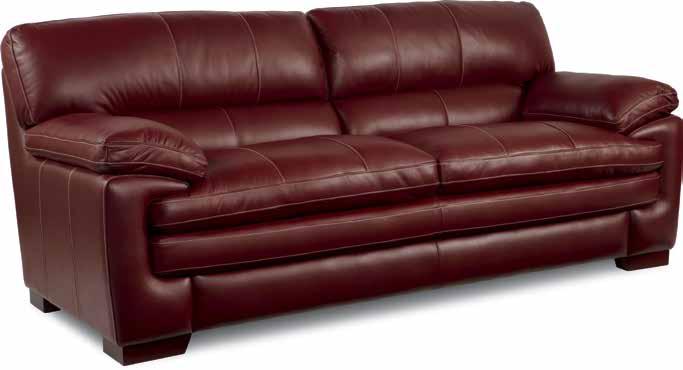 308 DEXTER SIGNATURE LEATHER SOFA Shown in Acacia LE991108 Rouge