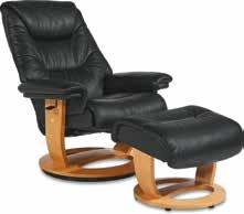 920 STEVE SIGNATURE LEATHER CHAIR NEW Shown in Bermuda LE121850 Black 727-920 PEDESTAL CHAIR AND OTTOMAN 42.