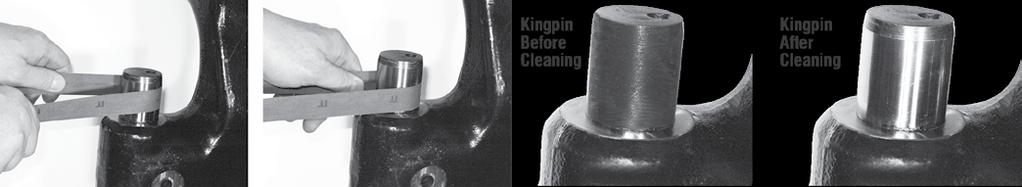 CAUTION Kingpin Preparation And Measurement TO HELP PREVENT SERIOUS EYE INJURY, ALWAYS WEAR PROPER EYE PROTECTION WHEN YOU PERFORM VEHICLE MAINTENANCE OR SERVICE.