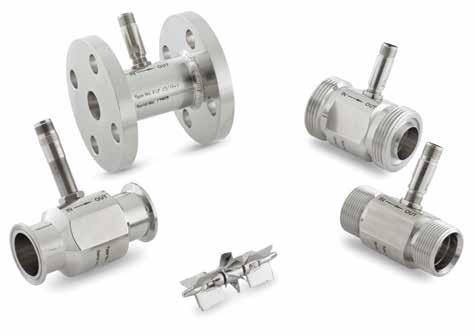 PA - Turbine Flow Meter Range Our PA - Turbine Flow Meters have a unique open bearing design which allows the measured media to flow freely thru the bearings and therefore provides continuous