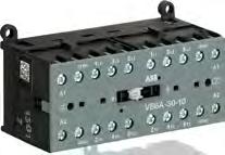VB6A, VB7A -pole mini reversing contactors with screw terminals 4 to 5.