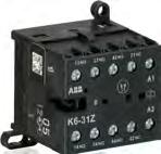 K6 4-pole mini contactor relays with screw terminals AC operated K6-22Z 2CDC211012F0011 Description K6 4-pole mini-contactor relays are space optimized control products mainly used for control