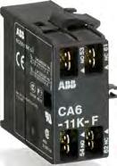 025 Soldering receptacle ( I e < 8 A ) K6, KC6 LB6 GJL1201902R0001 10 0.020 2-pole auxiliary contact blocks CA LB6-CA GJL120190R0001 10 0.