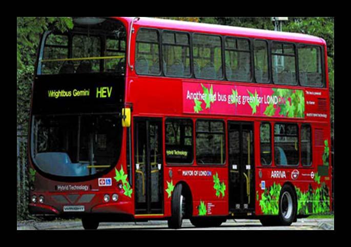 Hybrid Bus Development The hybrid buses combine diesel engine and electric motor and use regenerative breaking technology 249 hybrid buses now in service 300