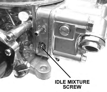 Figure 9 3. Now that the idle mixture is set, it may be necessary to go back and reset the idle speed using the curb idle speed screw, as shown in Figure 9. 4.