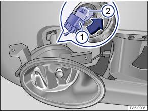 Remove the screwdriver and the wire bracket from the vehicle tool kit in the luggage compartment 3. Insert the wire bracket into the opening fig.