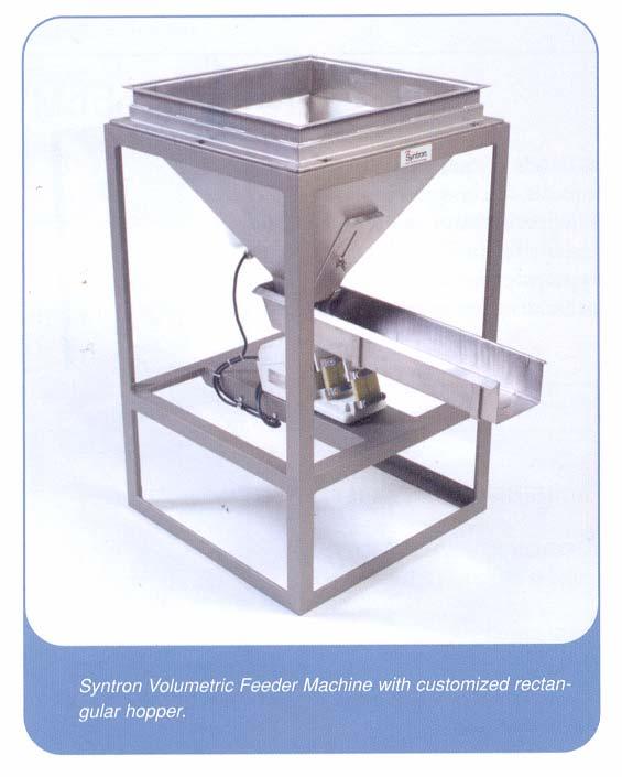 Volumetric Feeder Machines Volumetric Feeder Machines Simple design and flexible control account for the efficient, economical performance of Syntron Volumetric Feeder Machines, and the growing