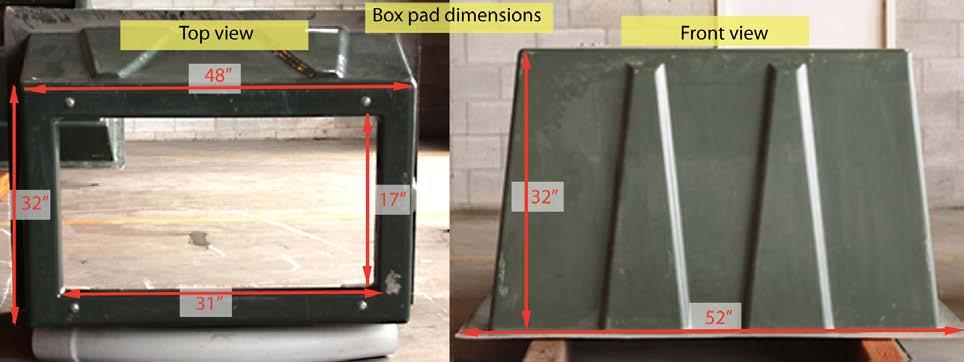 Cabinet Box Pad Dimensions (actual dimensions may vary) 36 Printed versions of this policy may