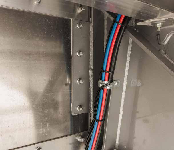 FEATURES IN-LINE AIR FILTER PLUMBING & WIRING STAKE POCKETS