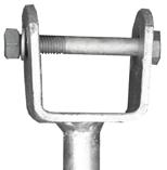 Fits: 50 x 50mm cross member with single frame bolt.