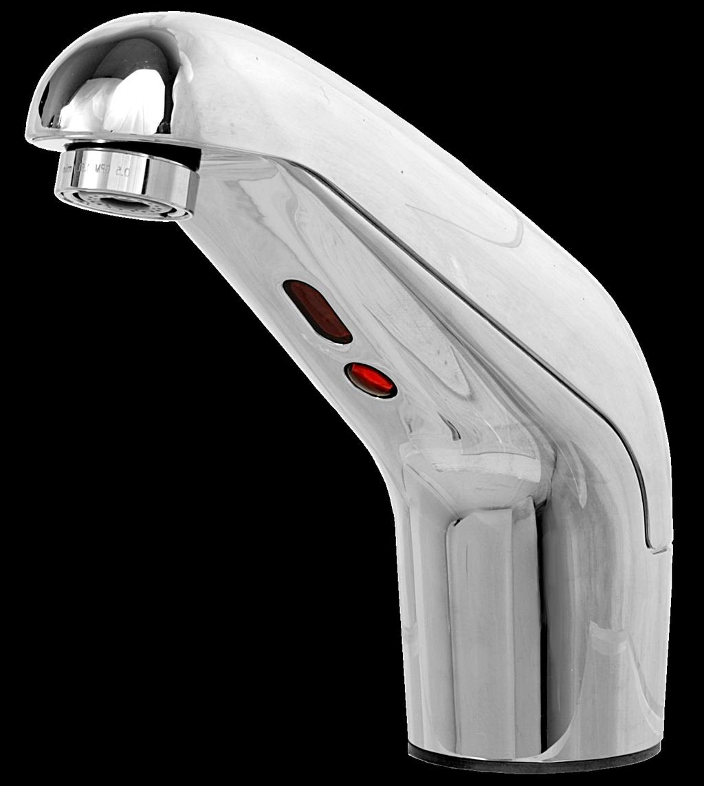 Sensor Faucets and Flush Valves 5000E Series U.S. Patent 6192530B1 AC or Battery Powered Sensor Operated Faucet The 5000E Series faucet is an elegant piston operated sensory faucet that provides a