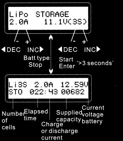 Storage Control of Lithium Battery This function is for charging/discharging batteries which are not used at once.