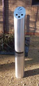 The Zenith Service bollard is designed to house electricity or water supply points, most often used for street markets and other outdoor events.