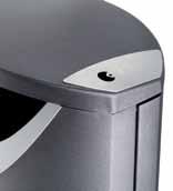 Ellipse 60 and 100 can be equipped with a cigarette disposal unit.
