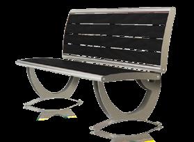 Aika Bench is available with or without a backrest. Armrests are available as accessories.