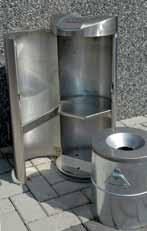 Grate A free-standing cigarette disposal unit for outdoor use.