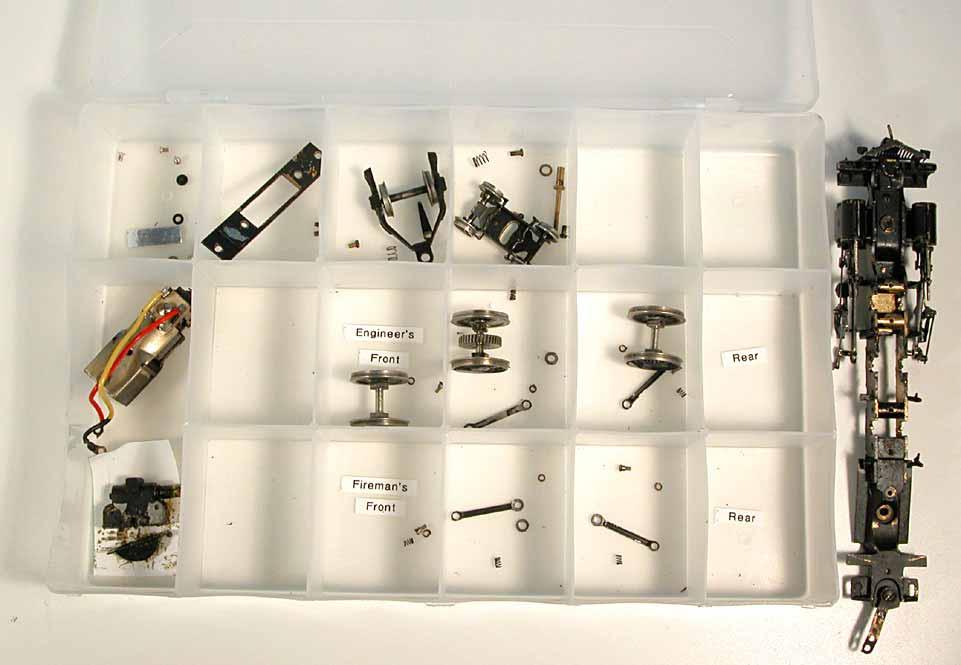 Keep things organized Get a storage box and separate the parts by
