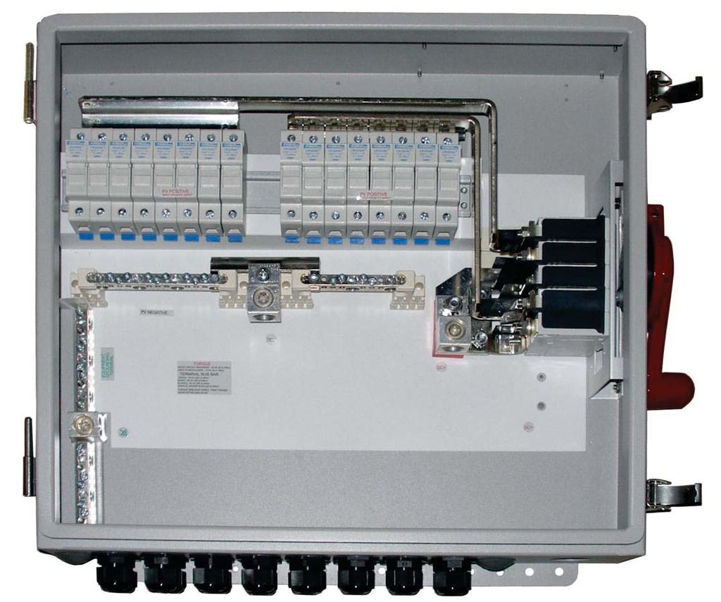 Reconfiguring MNPVHV Combiners: MNPVHV Combiners come complete with all the busbars and additional labels required to reconfigure to any of the three configurations, Non-Isolated, 2 Inverter and