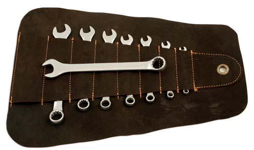 Tools Miscellaneous Combination Spanner Set Imperial - 8 Piece BA 4925 Imperial spanner set supplied in a traditional oiled leather