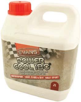 NO WATER - NO PRESSURE Evans Waterless Coolants allow your cooling system to run at a lower