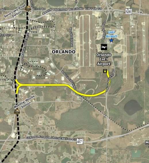 Phase 3 to OIA Request to Enter Project Development submitted to FTA on June 17, 2014 o 5.5 mile extension of SunRail approximately 1.5 miles north of proposed Phase 2 Meadow Woods station 3.