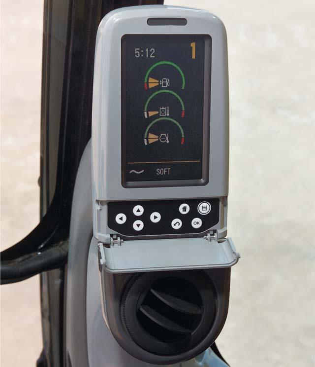 Electronic Control System Managing the engine and hydraulics for maximum performance is simple.