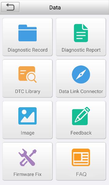 8. Data 8.1 Diagnostic Record Fig. 8-1 If user records the running parameters or waveform graphs while reading data stream, it will be saved as diagnostic records and appear under this tab.