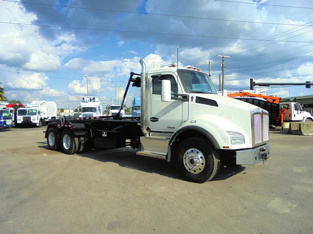 2018 Kenworth T880 Roll-off Trucks Pioneer Tarper Included Only $174,900 Plus F.E.T. 2018 KENWORTH WITH PIONEER RACK N PINION TARP Engine Information ISX Cummins 425 H.P. @ 1800 RPM Paccar MX-13 430 H.