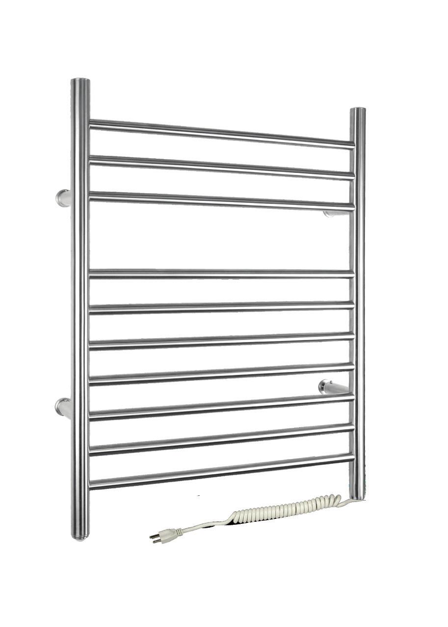 10 bars for warming large towels or bathrobes High-quality brushed stainless steel finish