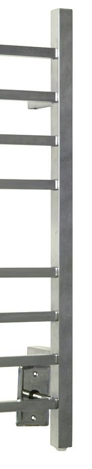 Sierra Towel Warmers are available in a polished stainless steel finish.