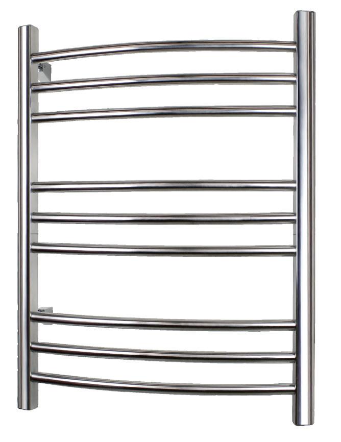 The Elite Collection The Riviera Riviera Towel Warmers have a modern, curved, tubular profile and can accommodate two