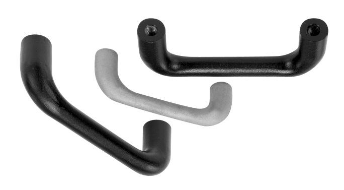 476 Cast Iron Metric Made from cast iron. Available in natural tumbled finish or black powder coating. Part # Part # A D D1 D2 H R T Max Load Tumbled Black mm mm mm mm mm mm mm Lbs.