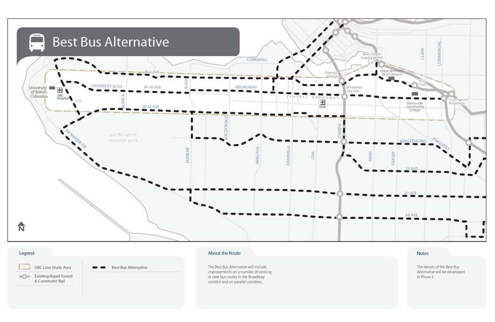 APPENDIX A PAGE 1 OF 4 TransLink s Recommended Alternative Shortlist: (as presented to the public during the April/May study consultation) The following illustrates the six shortlisted alternatives