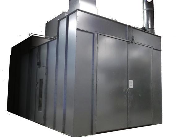 Batch Cure Chambers Heavy Duty Bolted Construction Flat Roof or Angled Top Lighting Temperature Range Up to 160 F Available in a Wide Range of Designs to Meet Any Production Requirement Col-Met s