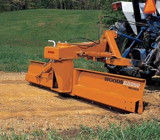 Medium-duty Tractor HP range: 30 75 hp HBL72-2 71-inch HBL84-2 83-inch HBL96-2 95-inch Rear Blades Three-point hitch: Cat 1 and 2 Five forward and five backfill angles, plus six offset positions